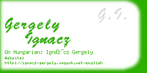 gergely ignacz business card